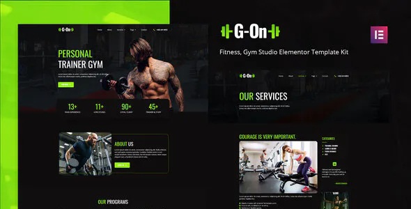 Best Fitness and Gym Elementor Template Kit