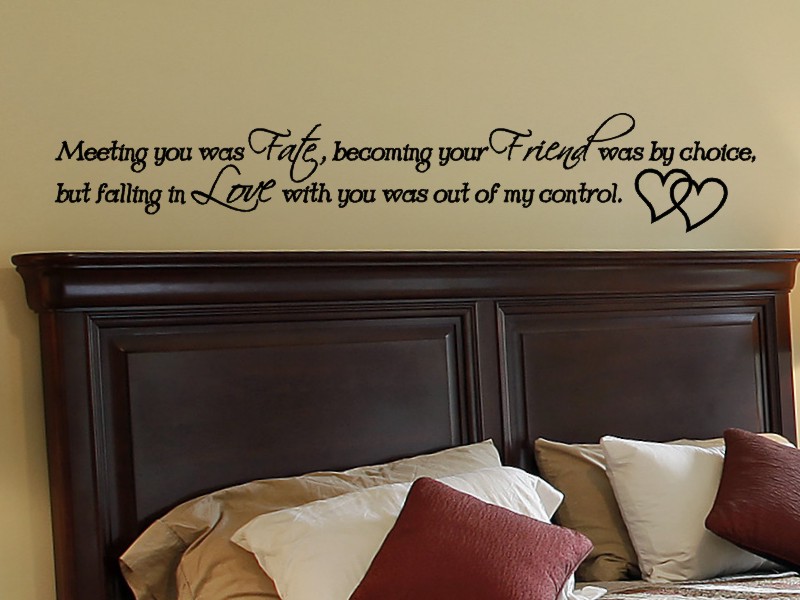 wall decor ideas with photos Bedroom Wall Quote | 800 x 600