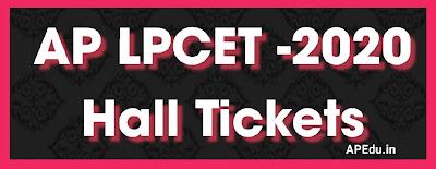 AP LPCET -2020 Hall Tickets