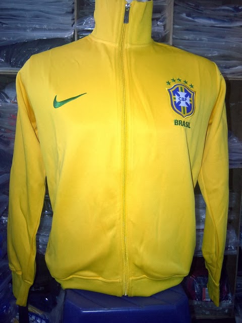 Jaket Grade Ori Nike Brazil Kuning Authentic 2013/2014