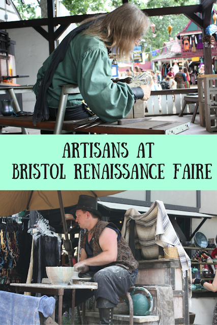 Artisans crafting at the Bristol Renaissance Faire