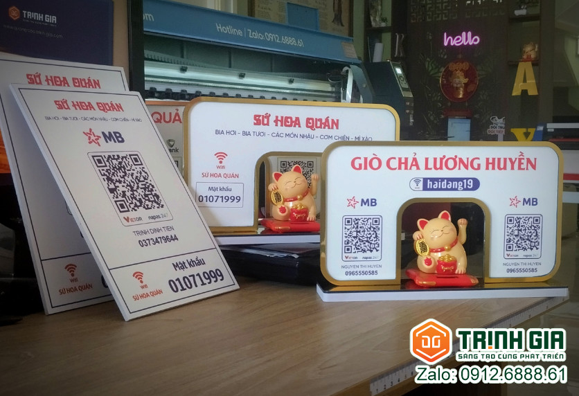 Làm bảng Quét mã QR chuyển khoản ngân hàng tại Triệu Sơn - Thanh Hóa