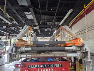  end view of the 75' aerial ladder