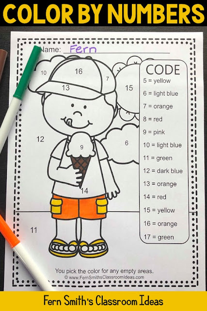 Color By Code Spring Time Know Your Numbers and Know Your Colors Bundle - Your students will adore these Spring Adorable Kids Color By Numbers and Color By Code worksheets while learning and reviewing important skills at the same time! You will love the no prep, print and go ease of these printables.  This math resource includes: * Ten Know Your Colors Color By Numbers Pages  * Ten Know Your Colors Color by Code Pages  * Twenty Answer Keys #FernSmithsClassroomIdeas