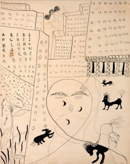 Dibujo de F.García Lorca para su Poeta en Nueva York