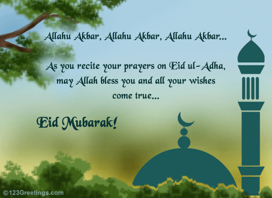 Eid-ul-Adha Wishes HD Wallpaper Free Download