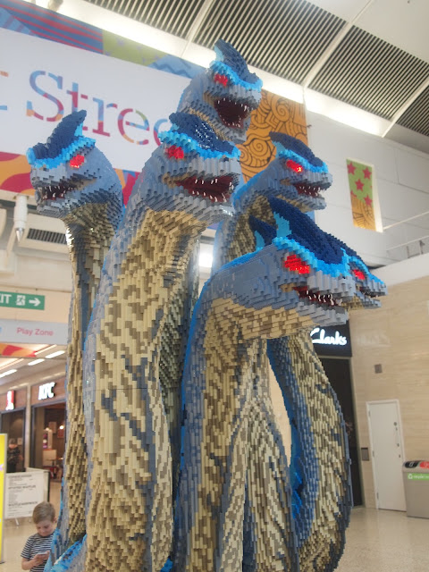 The six headed Hydra - Bright Bricks Mythical Beasts LEGO brick trail at The Mall, Luton