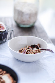 Warm oatmeal with milk and fruit