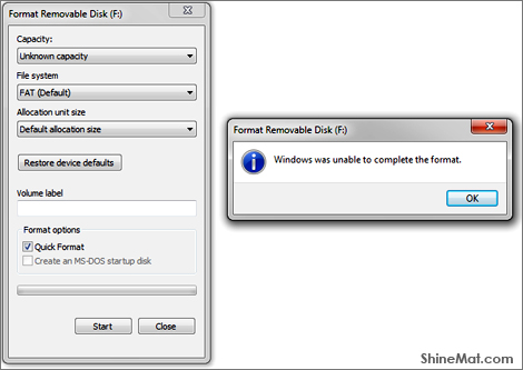 format write protected usb drive shinemat