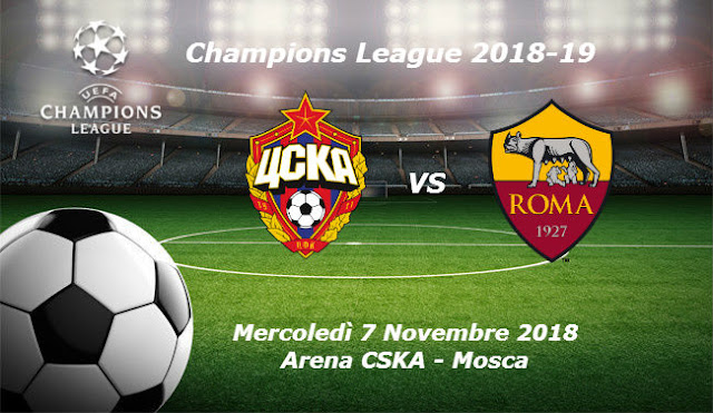 Free Live Streaming, Full Match And Highlights Football Videos:  CSKA Mosca vs Roma