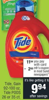  Tide, Gain 92-100 oz, Tide PODS 26 or 35 ct