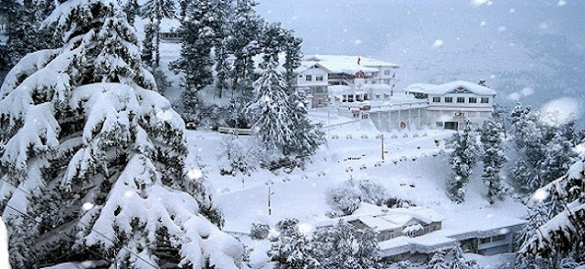 Heavy snow falling in Himachal