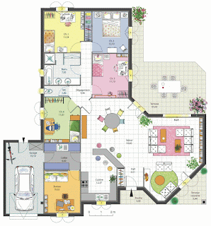 plans de la maison Autocad dwg