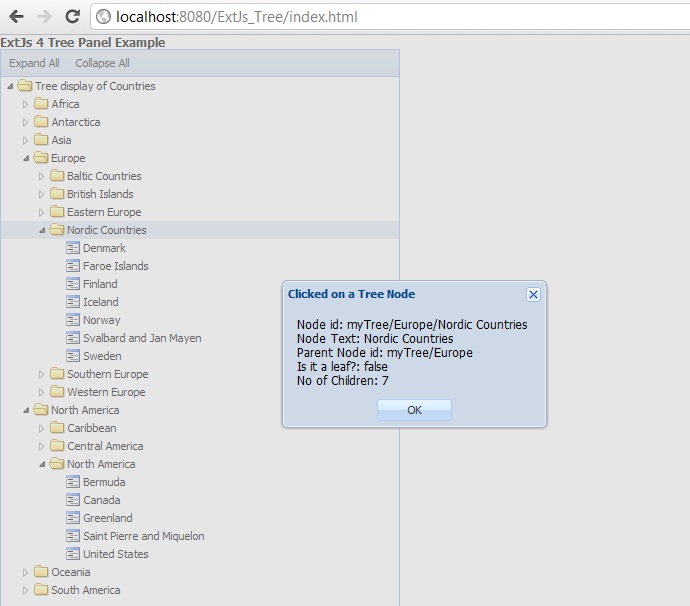 Programmers Sample Guide ExtJs 4 Tree Panel sample code Java Servlet