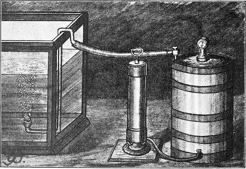 an 1898 home aquarium aerator