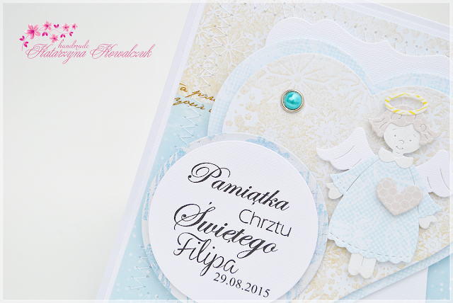 Pamiątka Chrztu Świętego kartka scrapbooking