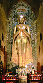standing Buddha statue in Ananda Temple