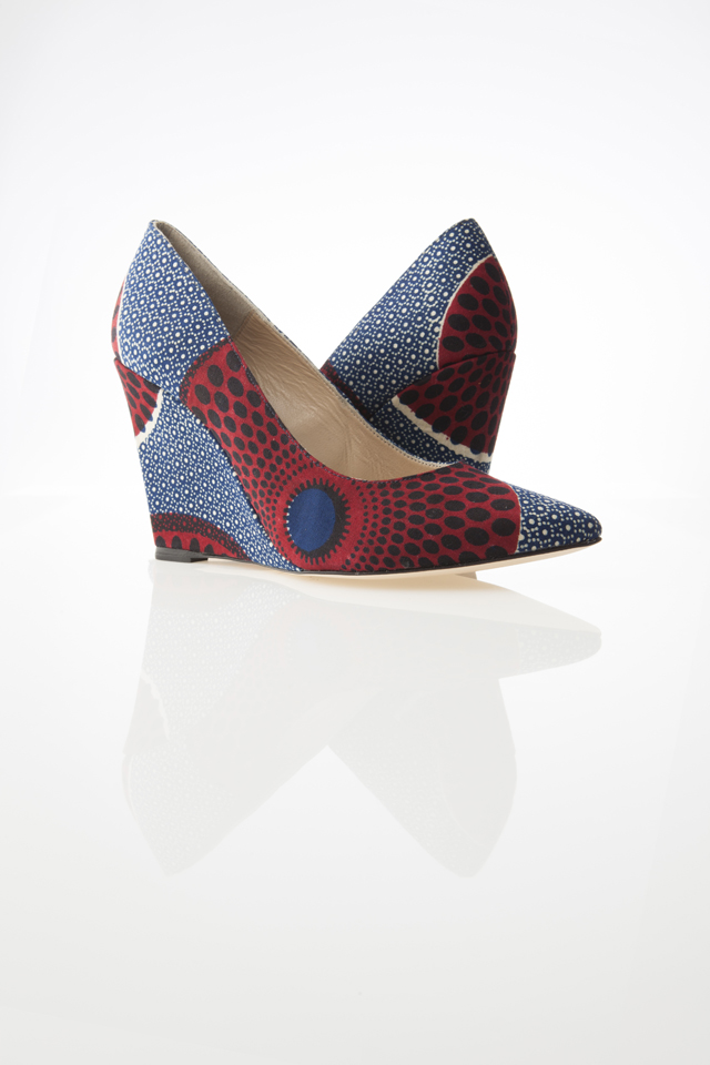 African Print shoes-wedge by Sara Coulibaly on ciaafrique.com