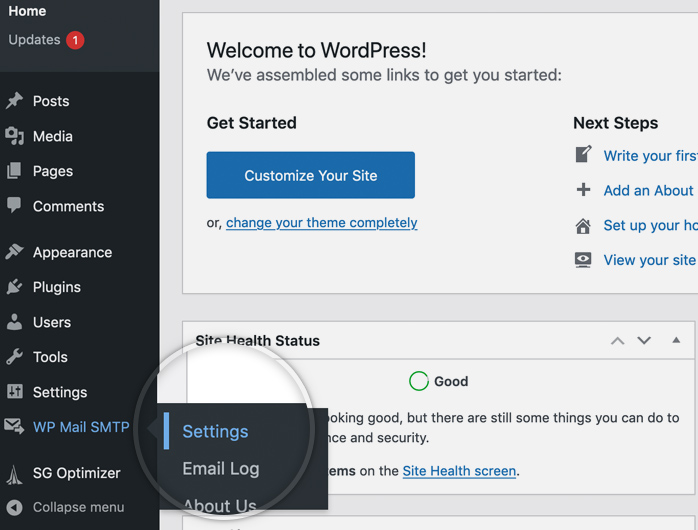 Setup wordPress SMTP