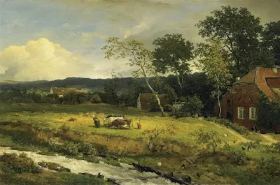 Landscape in Hessen painting Andreas Achenbach