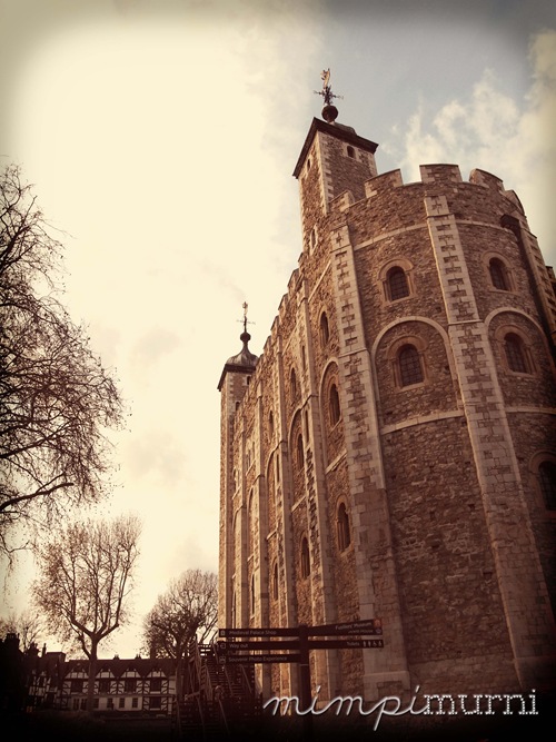 The tower of the Tower of London. This was once the tallest structure in England (and in the whole of Europe in fact) for a couple of hundred years.    