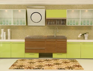 Green Brown Colors Kitchen Cabinets Ideas
