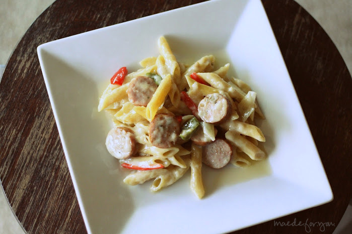 maede.for.you.: Chicken Apple & Gouda Sausage with Alfredo ...