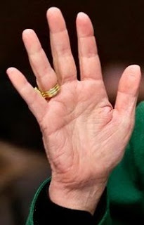 dry hands of an old lady