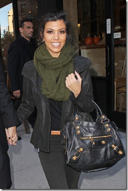 kourtney-kardashian-PB Scarf Olive