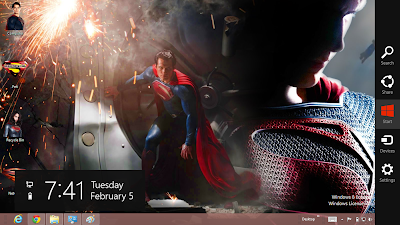 Superman Man Of Steel 2013 Theme For Windows 8
