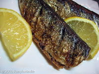 grilled sardines with lemon