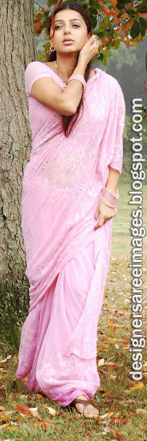 Actress Bhumika Chawala in Pink Designer Saree