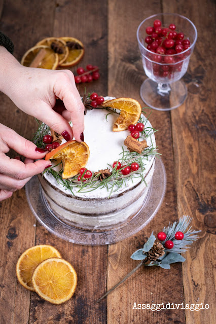 Christmas naked cake o torta nuda di Natale