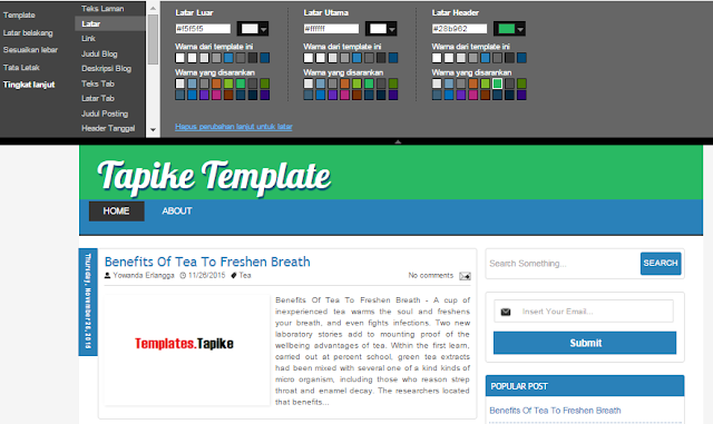 Tapike Template: Simple Responsive Blogger Template