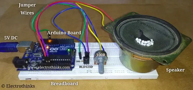 Astronomia with Arduino and speaker buzzer on Breadboard