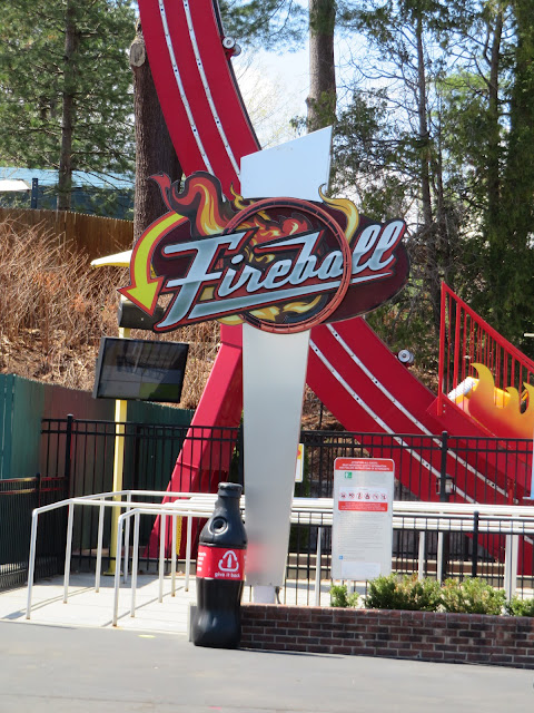 Fireball Ride Entrance Sign Six Flags New England