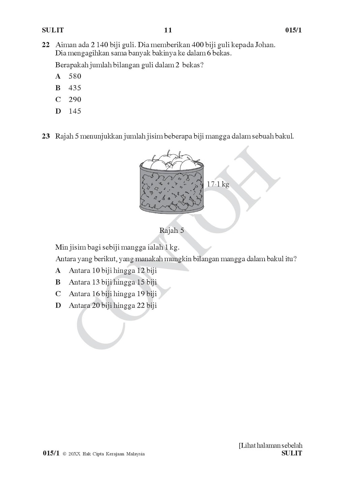 UPSR 2016 Format Dan Contoh Soalan/Instrumen  Akif Imtiyaz