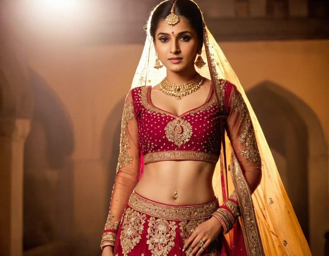 Full Sleeve Lehenga Blouse Design