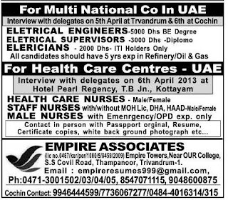 Male or Female Nurse with or without DHA, HAAD in UAE