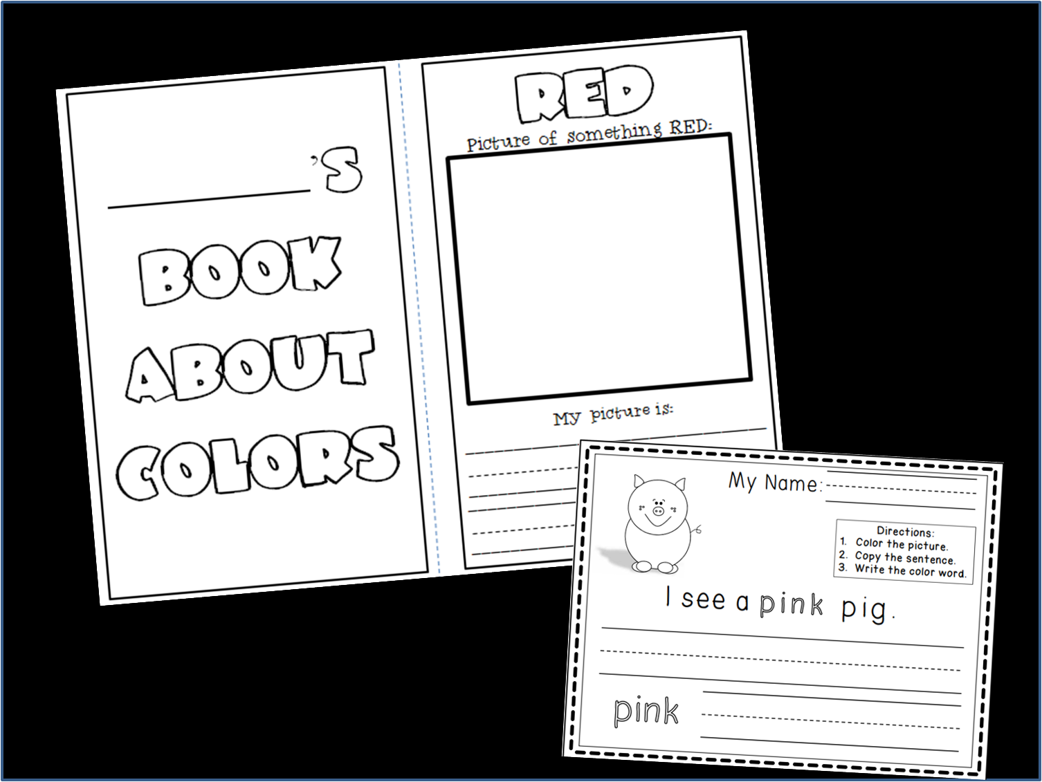 http://www.teacherspayteachers.com/Product/Book-About-Colors-And-10-Bonus-Printables-1127526