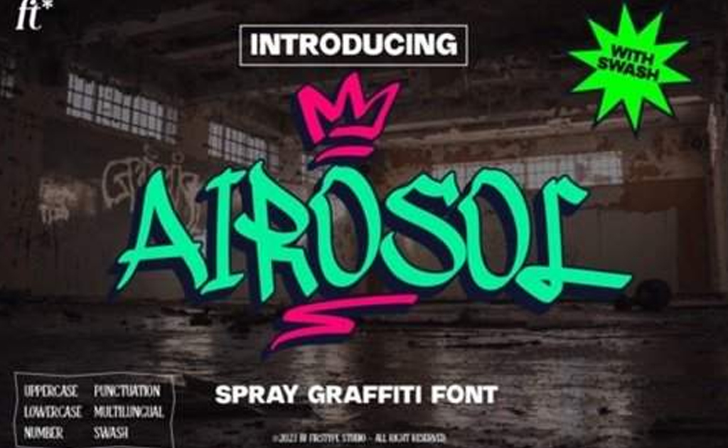 Airosol-Spray-Graffiti-Font