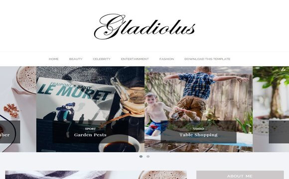 Gladiolus Minimal Responsive Blogger Template