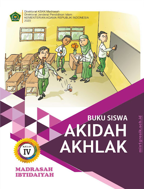 buku mata pelajaran aqidah akhlak kelas 3 mi terbitan KSKK Madrasah Kemenag RI