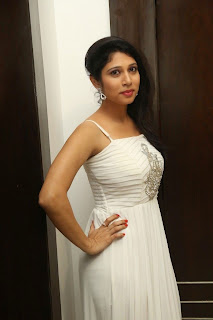 Vandhitha Spicy In White Dress Stills