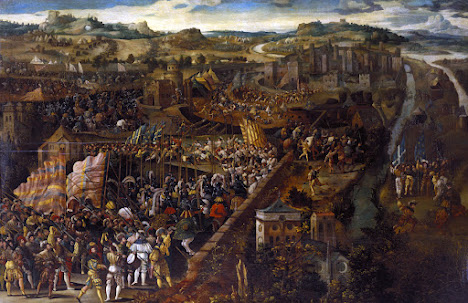 Imagen: La Batalla de Pavía, por un desconocido pintor flamenco del siglo XVI.