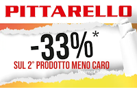 Logo Pittarello : 33% di sconto sul secondo prodotto meno caro!