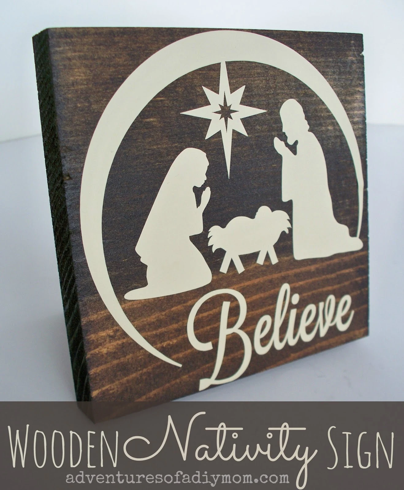 Wooden Nativity Sign