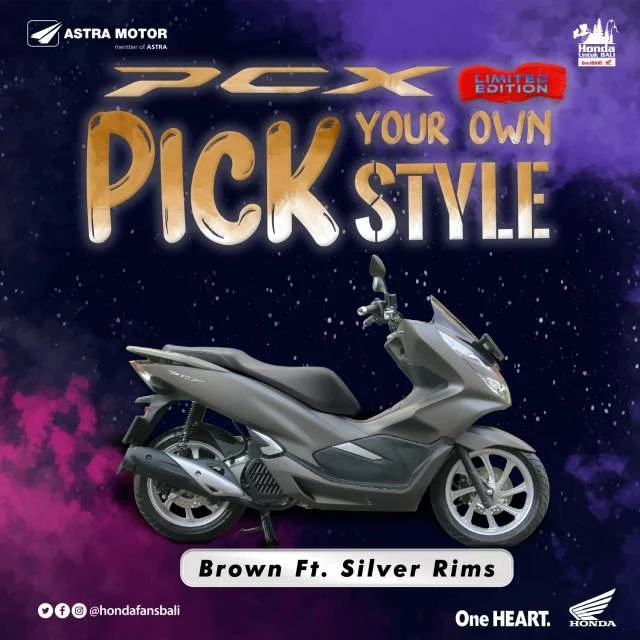 Warna Baru Velg PCX Brown dengan Silver Rims