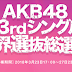 [News]AKB48第53張單曲世界選拔總選舉詳細概要,未參選成員名單!