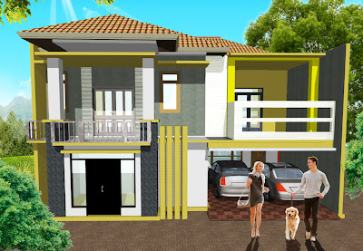 Desain Rumah 2 Lantai Minimalis Serba Baru